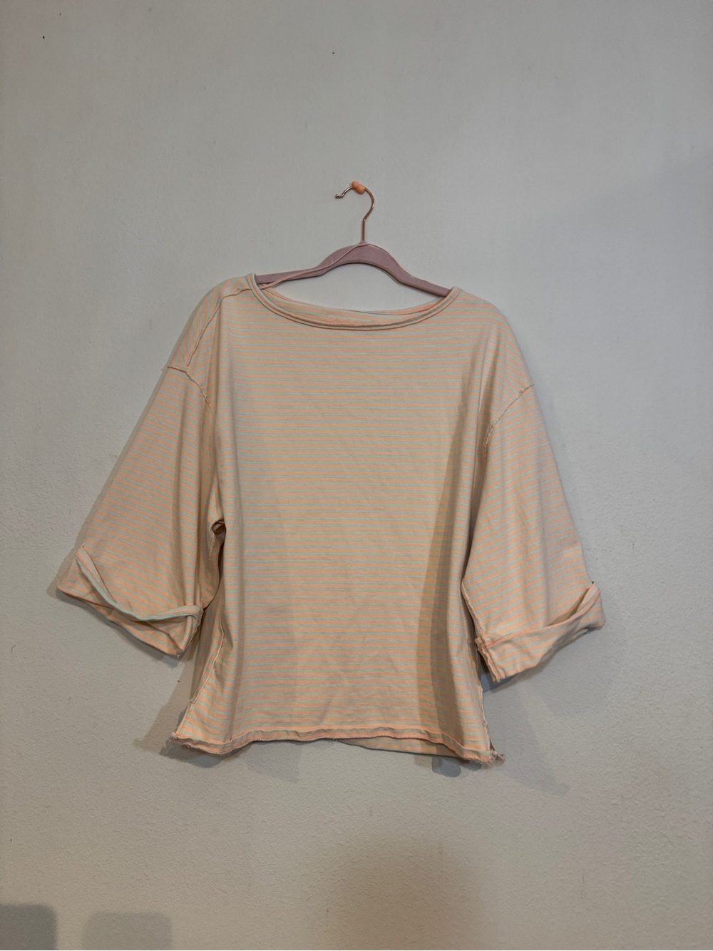We the free peach stripe short sleeve
